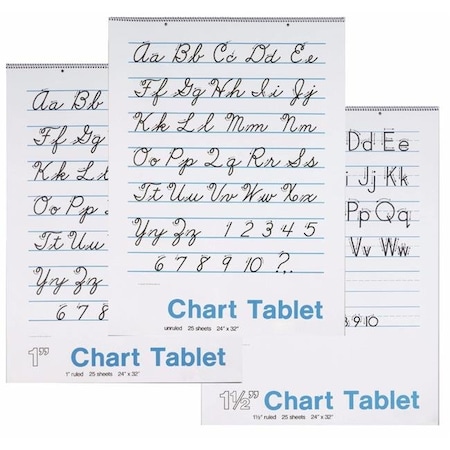 Pacon Corporation Pacon 085340 Pacon Chart Tablet Assortment; 24 x 32 in.; White; 25 Sheets Each - Pack of 12 85340